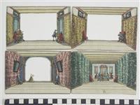 1981-0078.jpg; 1981-0078; 4 Perspectiefprenten als kijkdoos: Biljart, Kaffeehaus; diorama