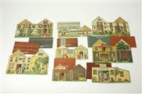 1983-0347K-R.jpg; 1983-0347; The new pretty village, dorp met grondplaat en gebouwen van karton; bouwplaat