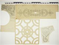 H1986-0002.1.2h-k.jpg; H1986-0002.1; Ontwerptekeningen voor meubels en beeldhouwwerk; ontwerptekening