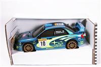 S2003-621.2.jpg; S2003-0621; Radiobestuurbare raceauto, Subaru IMPREZA WRC 2002 in originle verpakking. Speelgoed van het jaar 2002; auto