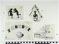 S2004-978.07,15,17,20.jpg; S2004-0978; Ontwerp voor "Selecta's jeugdkalender 1950"; ontwerp